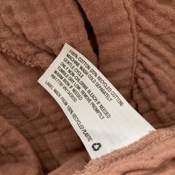 NWOT Brown Universal Thread gauze cotton flutter sleeve top shirt XXL 2XL - Picture 6 of 6